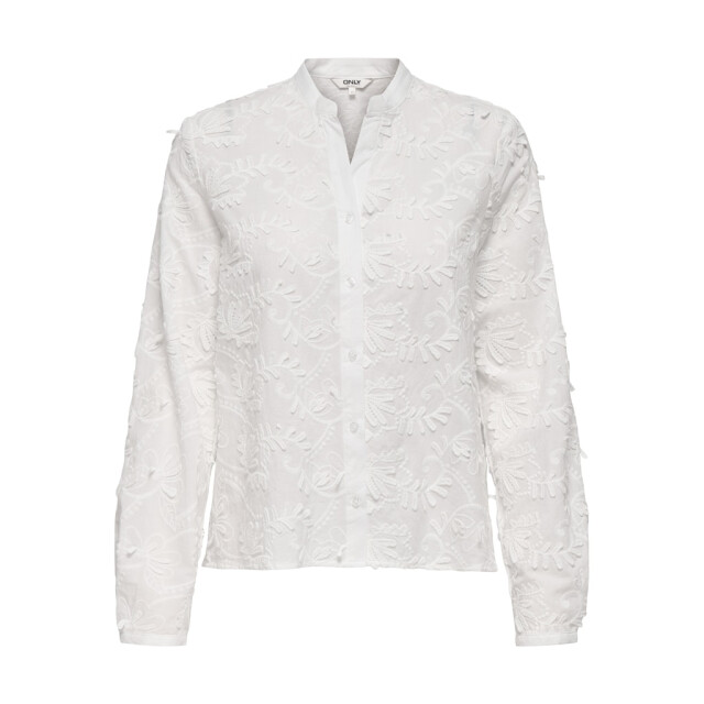 Only Onlcarmen fr ls 3d emb shirt wvn cs off-white 4309.02.0032 large