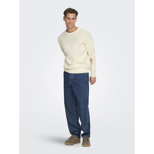 Only & Sons Onsalkan reg crew knit off-white 5219.02.0002 large