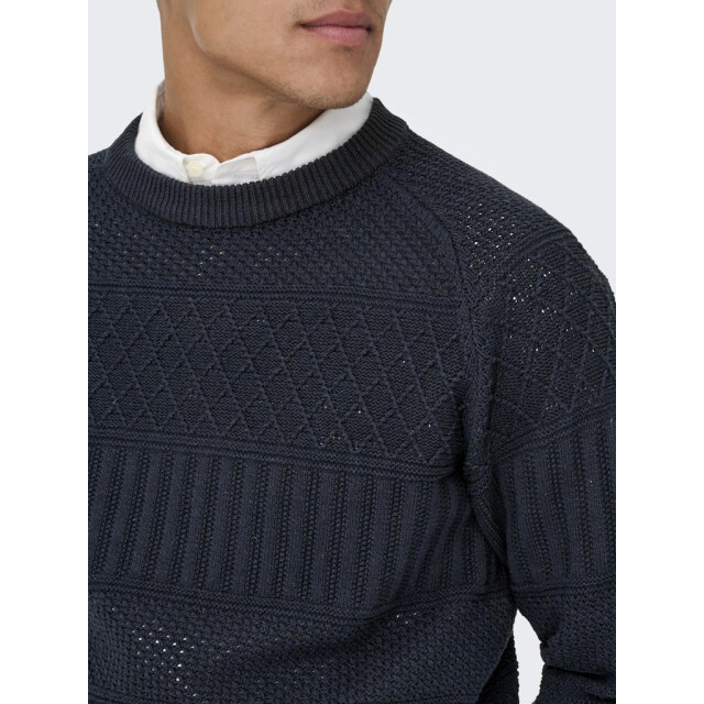 Only & Sons Onsalkan reg crew knit navy 5219.37.0037 large