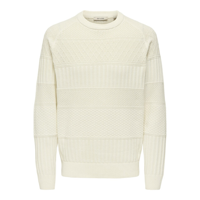 Only & Sons Onsalkan reg crew knit off-white 5219.02.0002 large