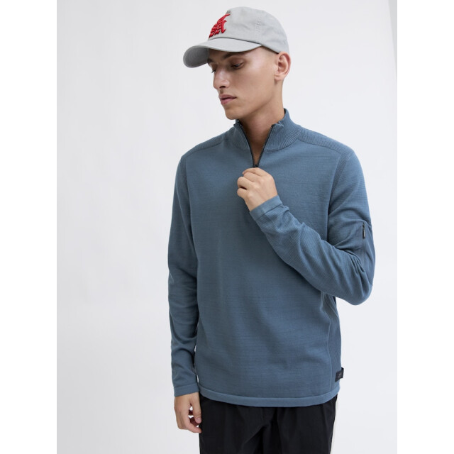 Jack & Jones Jcomace knit half zip smu petrol 5219.36.0014 large