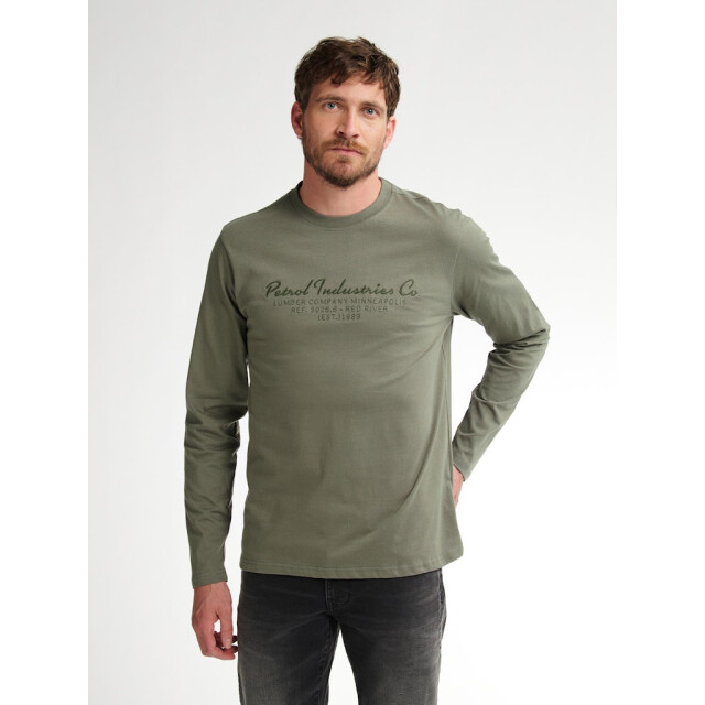 Petrol Industries Men t-shirt ls classic print army 5329.26.0001 large