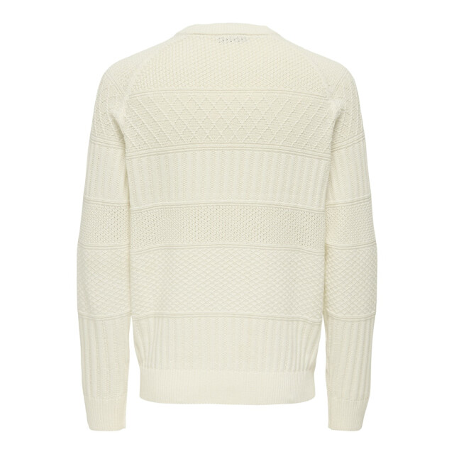 Only & Sons Onsalkan reg crew knit off-white 5219.02.0002 large