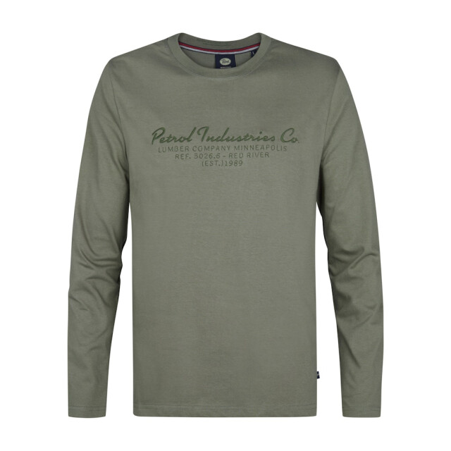 Petrol Industries Men t-shirt ls classic print army 5329.26.0001 large