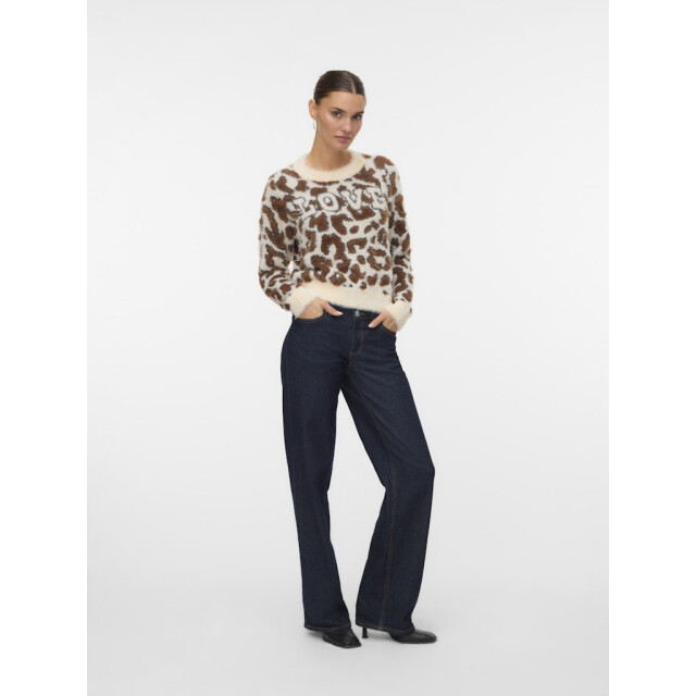 Vero Moda Vmjungle ls o-neck pullover boo ecru dessin 4219.08.0076 large