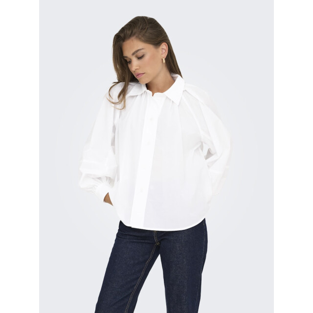 Only Onlriver ls shirt ox wvn off-white 4309.02.0033 large