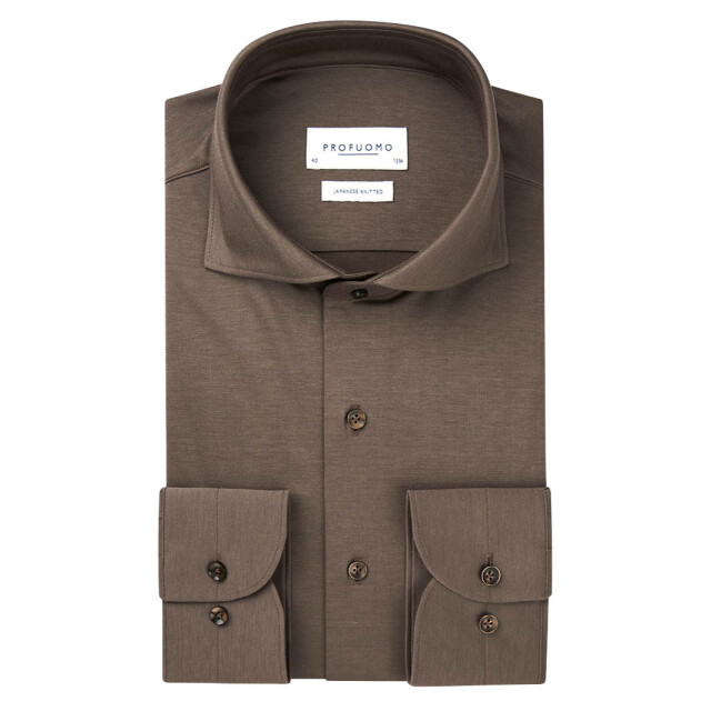 Profuomo Japanese knitted overhemd met lange mouwen 102028-001-39 large