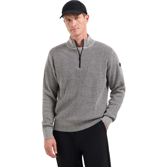 No Excess Pullover half zipper 2 coloured mel grey melange 29230904SN-102 large