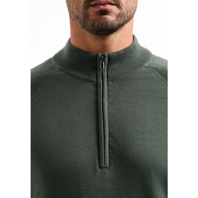 No Excess Pullover half zip high collar solid dark green 29230967SN-052 large