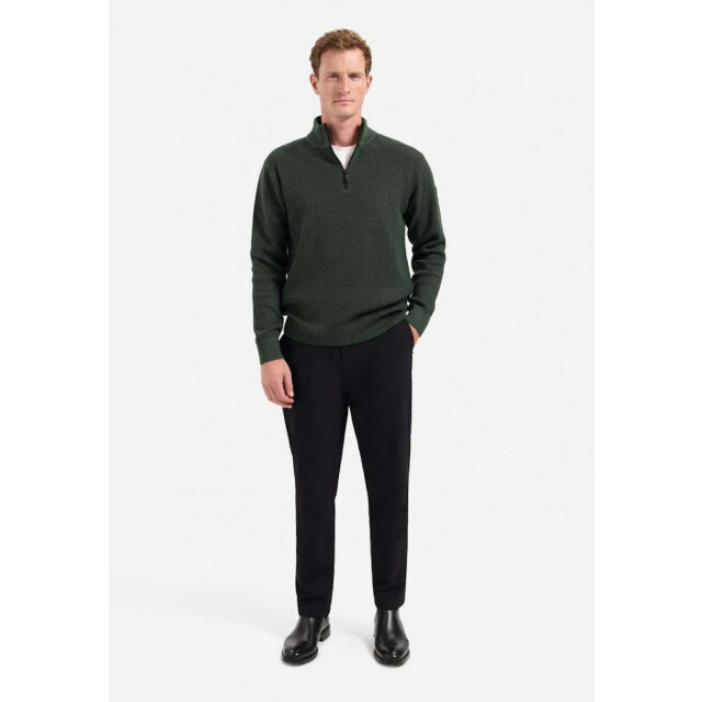 No Excess Pullover half zipper 2 coloured mel dark green 29230904SN-052 large