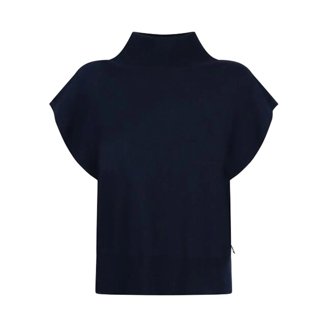 Jansen Amsterdam Bracha fn153 mouwloos turtle neck dark blue FN153 large