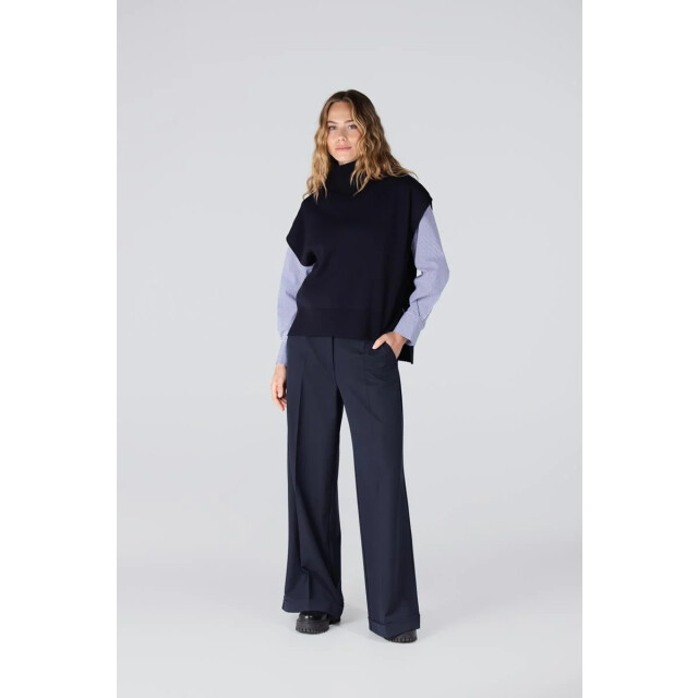 Jansen Amsterdam Goldie blouse cs3 726 sequins pocket dark blue CS3 726 large