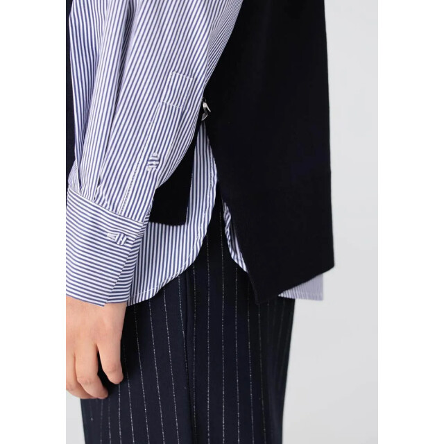Jansen Amsterdam Bracha fn153 mouwloos turtle neck dark blue FN153 large