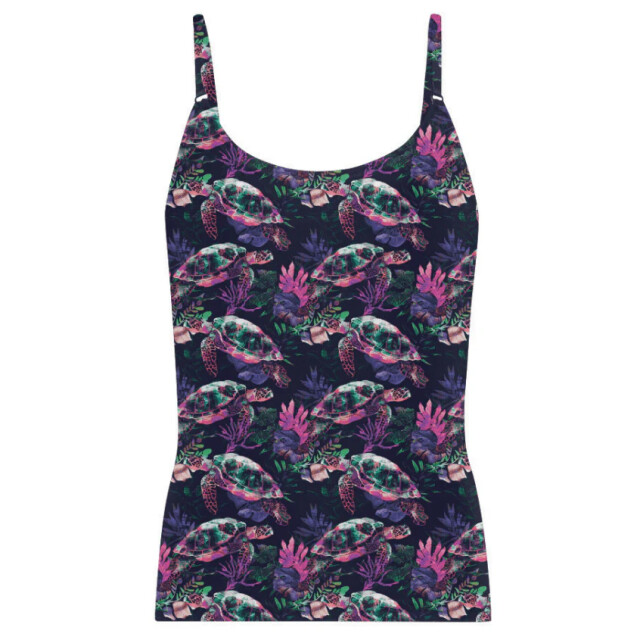Muchachomalo Girls 1-pack singlet printed TURTLE1214-01J large
