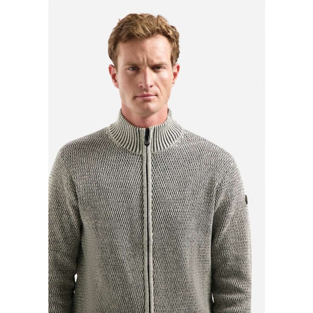 No Excess Cardigan 2 coloured melange stone 29230944-014 large
