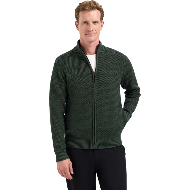 No Excess Cardigan 2 coloured melange dark green 29230944-052 large