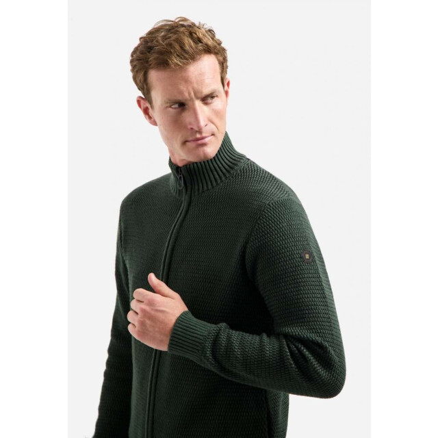 No Excess Cardigan 2 coloured melange dark green 29230944-052 large