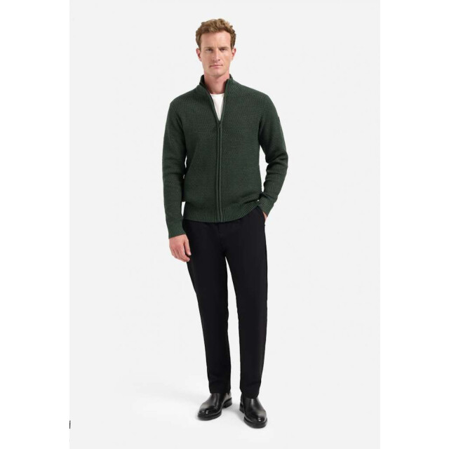 No Excess Cardigan 2 coloured melange dark green 29230944-052 large