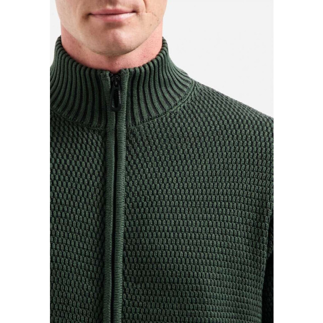 No Excess Cardigan 2 coloured melange dark green 29230944-052 large