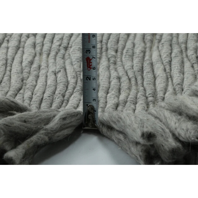 Velaar Outlet vloerkleed smyrna 100% wol effen grijs platgeweven modern- 3309741 large