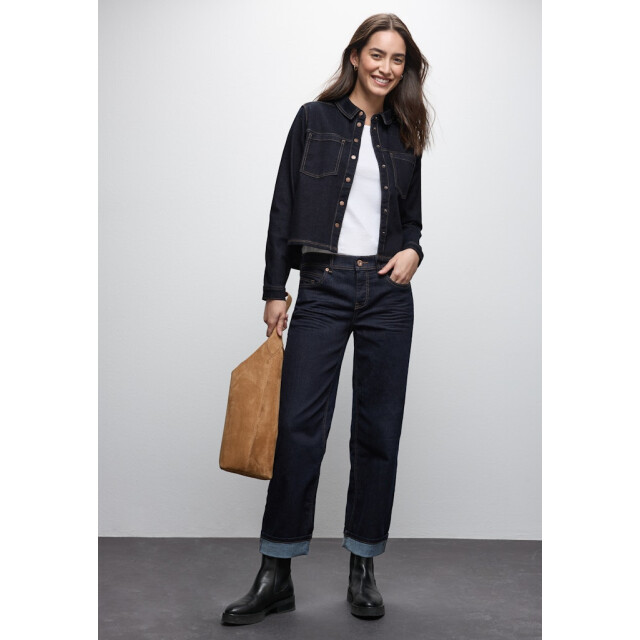 Street One a346057 style blouse,rinse blue A346057 large