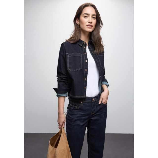 Street One a346057 style blouse,rinse blue A346057 large