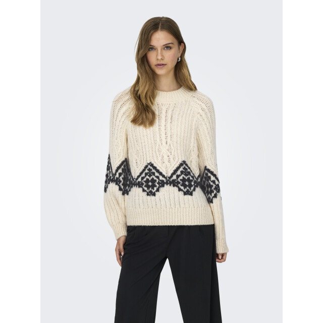 Jacqueline de Yong naomi l/s raglan jacq cable pull 15355486 ecru 06712.198.0225 large