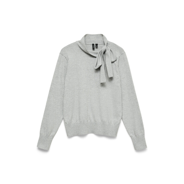 Vero Moda vmnina bow ls knit pullover exp 10343626 medium grey melange 06741.941.0009 large