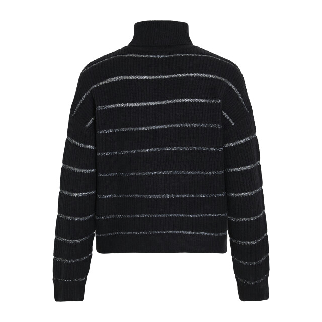 Vila vizaza rollneck l/s glitter knit top 14109970 black beauty 06711.990.0020 large