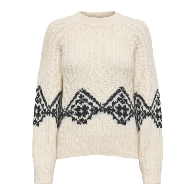 Jacqueline de Yong naomi l/s raglan jacq cable pull 15355486 ecru 06712.198.0225 large