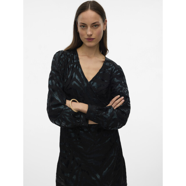 Vero Moda vmcarla foil l/s short wrap dress w 10335942 - 06311.991.0072 large
