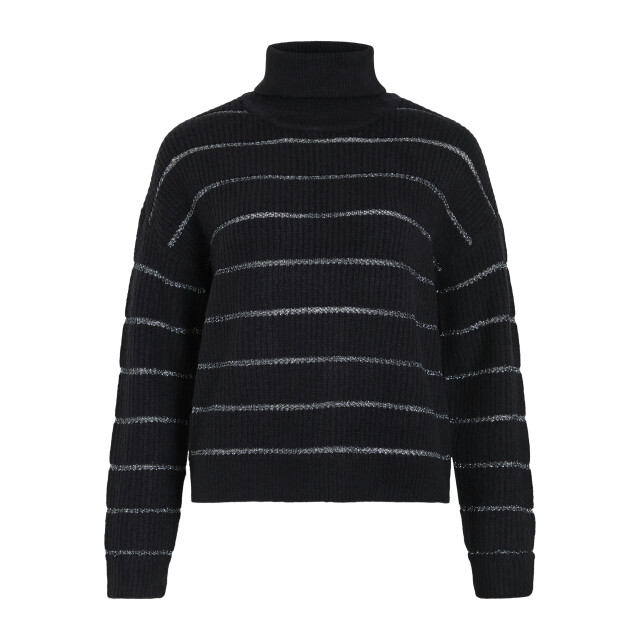 Vila vizaza rollneck l/s glitter knit top 14109970 black beauty 06711.990.0020 large