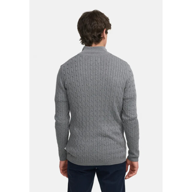 Kronstadt Ks35029 cable half zip 959 stone mix heren trui 959 Stone Mix/KS35029 CABLE Half Zip large