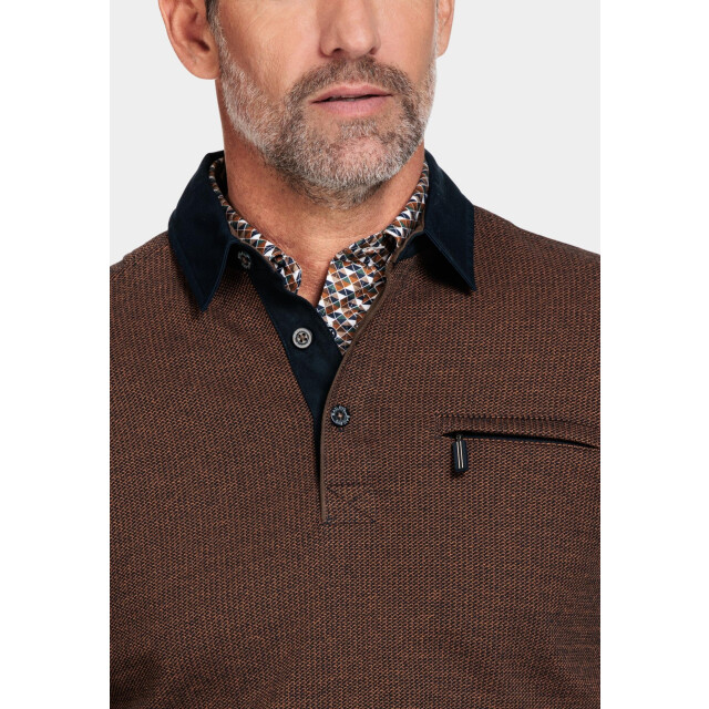 Baileys Polo lange mouw sweatshirt polo collar button 323094/25 189375 large