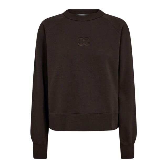 Co'Couture Eriscc emb sweater donker 9649891475784 large