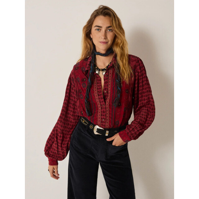Maison Hotel Emilie blouse bordeaux Emilie blouse large