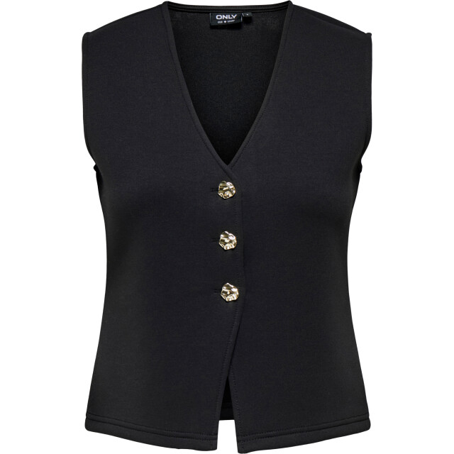 Only Onlnaomi s/l vest swt black/gold buttons 15364480-177911001 large