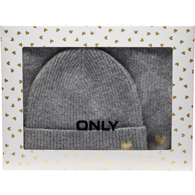 Only Onlavery life scarf and beanie set cc light grey m 15323641-179073 large