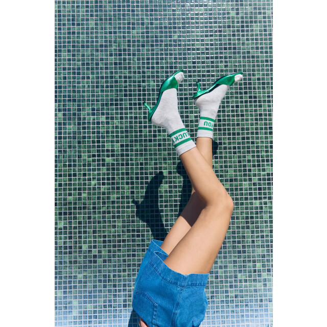 By-Bar Amsterdam Logo sparkle grey socks spring green 25528407-421 large