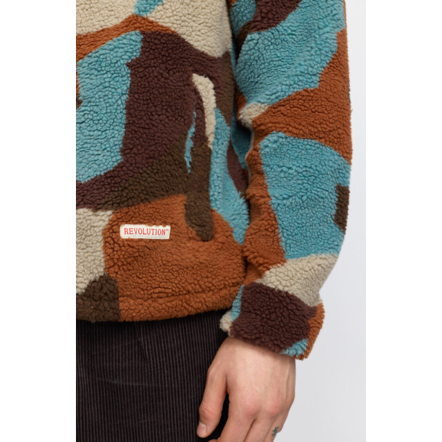 Revolution Printed teddy jacket brown 7023 BROWN large