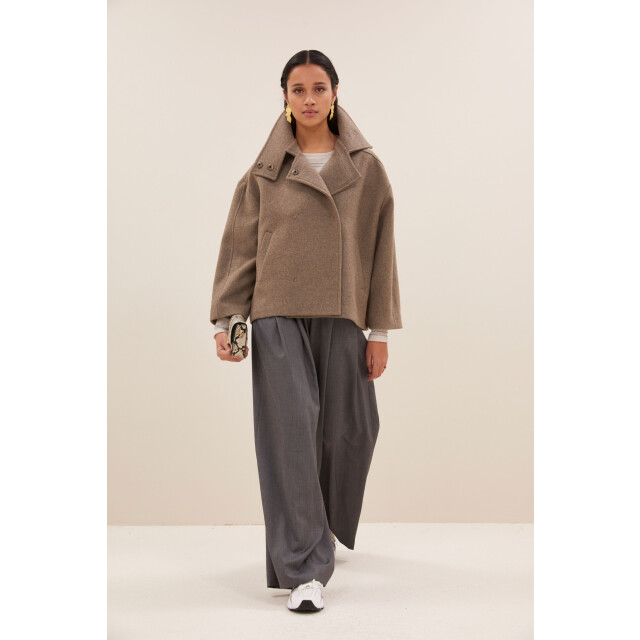 By-Bar Amsterdam Rika coat dark sand 25519022-007 large