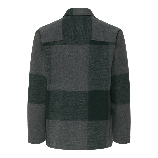Only & Sons onswake checked zip overshirt 22034447 dark sea 05633.315.0001 large