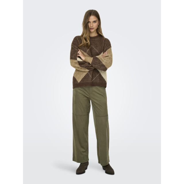 Only onlnoeme life ls jq o-neck knt 15353226 chestnut 06712.849.0022 large