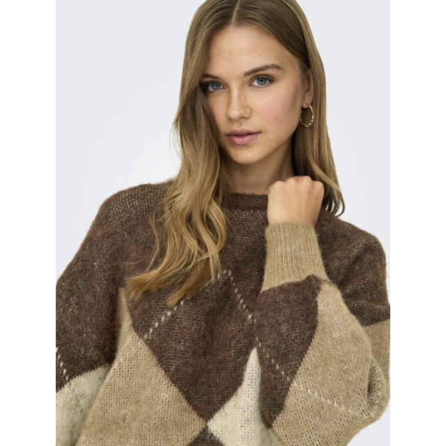 Only onlnoeme life ls jq o-neck knt 15353226 chestnut 06712.849.0022 large