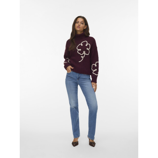 Vero Moda vmfatima ls rollneck pullover 10335036 winetasting 06711.680.0003 large