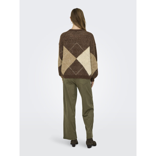 Only onlnoeme life ls jq o-neck knt 15353226 chestnut 06712.849.0022 large