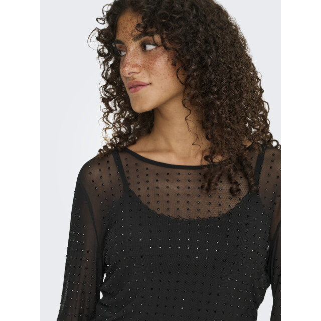 Only onlhilen ls rhinestone mesh top wvn 15358317 rhinestones 06012.991.0097 large