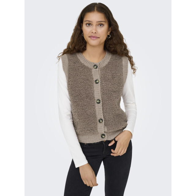 Jacqueline de Yong eira life s/l o-neck button vest 15359800 mountain trail 06741.840.0083 large