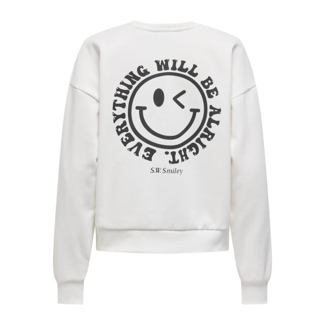Only onlsmiley l/s o-neck box swt 15335002 cloud dancer 06721.198.0038 large