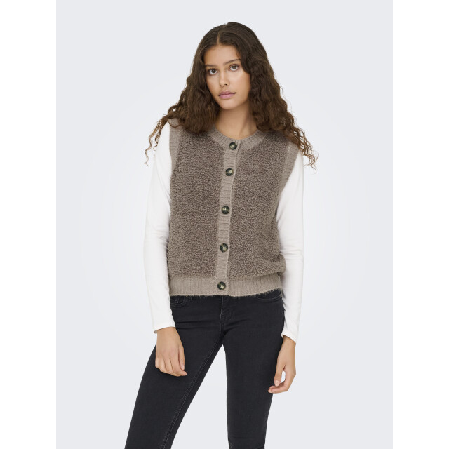 Jacqueline de Yong eira life s/l o-neck button vest 15359800 mountain trail 06741.840.0083 large